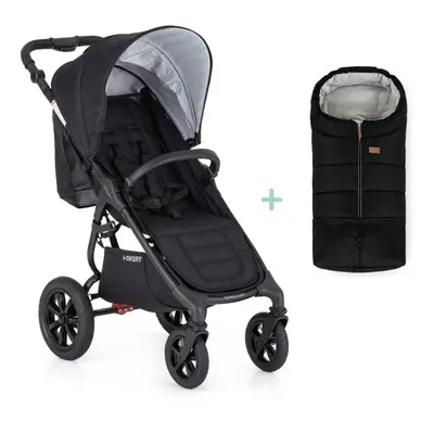 VALCO BABY Kočárek sportovní Sport Trend Ash Black + PETITE&MARS fusak Jibot ZDARMA