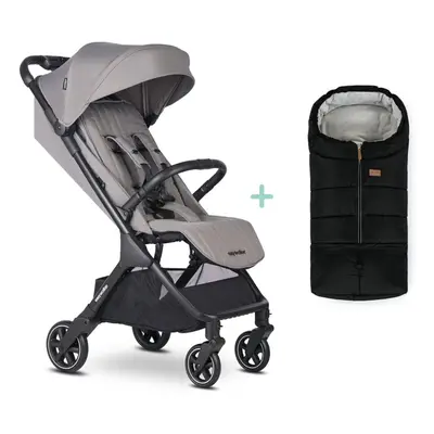 EASYWALKER Kočárek sportovní Jackey2 Pebble Grey + PETITE&MARS fusak Jibot ZDARMA