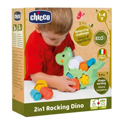 CHICCO Hračka vkládací 2v1 Dino Eco+ 12m+