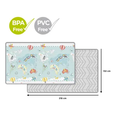 SKIP HOP Podložka na hraní bez PVC a BPA 218x132cm Malý cestovatel 0m+