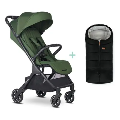 EASYWALKER Kočárek sportovní Jackey2 Deep Green + PETITE&MARS fusak Jibot ZDARMA