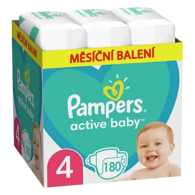 PAMPERS Active Baby Pleny jednorázové (9-14 kg) ks - MĚSÍČNÍ ZÁSOBA