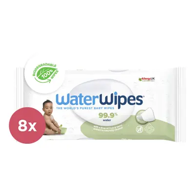 8x WATERWIPES Vlhčené obrousky bez obsahu plastů Soapberry ks ( ks )