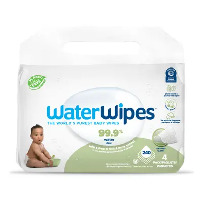 4x WATERWIPES Ubrousky vlhčené bez obsahu plastů Soapberry ks (240 ks)