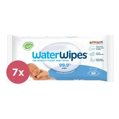 7x WATERWIPES Vlhčené obrousky bez obsahu plastů ks ( ks )