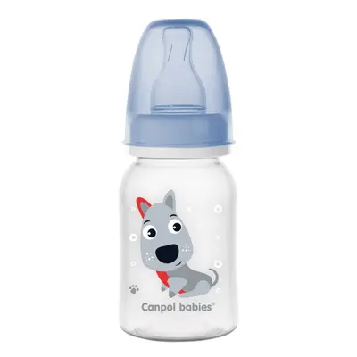 CANPOL BABIES Lahev s potiskem CUTE ANIMALS 120ml - modrá