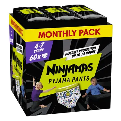 NINJAMAS Kalhotky plenkové Pyjama Pants Kosmické lodě, ks, let, 17kg-30kg