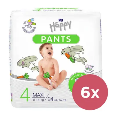 BELLA HAPPY Pants Kalhotky plenkové jednorázové Maxi (8-14 kg) ks - MĚSÍČNÍ BALENÍ