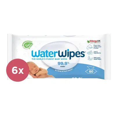 6x WATERWIPES Vlhčené obrousky bez obsahu plastů ks ( ks )