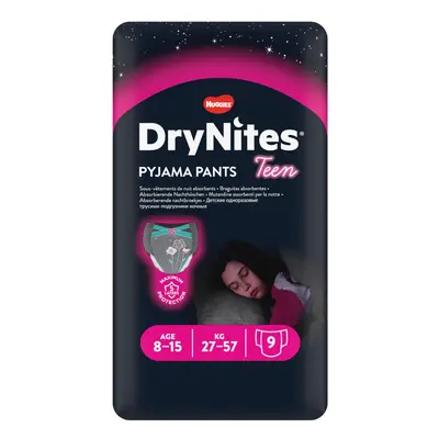 HUGGIES® DryNites Kalhotky plenkové jednorázové pro dívku let (27-57 kg) ks