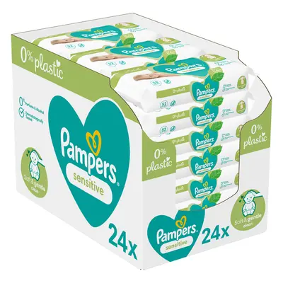 PAMPERS Sensitive vlhčené ubrousky Plastic Free x ks = ks