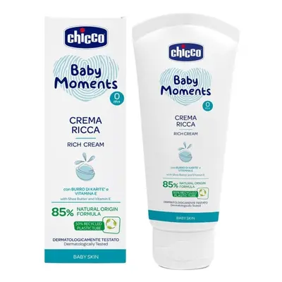 CHICCO Krém vyživující Baby Moments 85% přírodních složek ml, 0m+