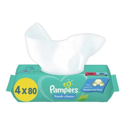 PAMPERS Fresh Clean Vlhčené ubrousky 4x80 ks