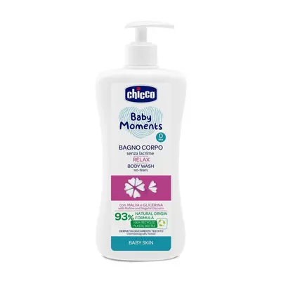 CHICCO Šampon na tělo s dávkovačem Baby Moments Relax 93% přírodních složek ml