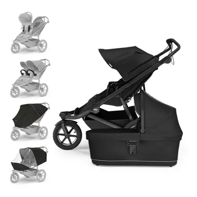 THULE Kočárek sourozenecký Urban Glide Double Black/Black set