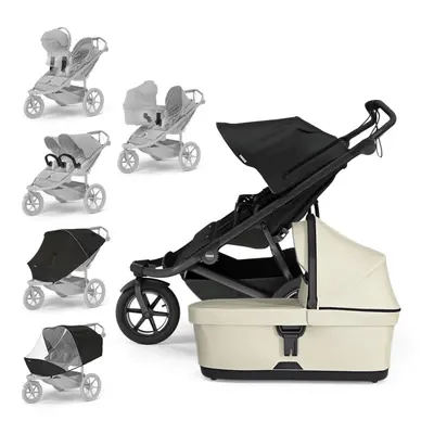 THULE Kočárek sourozenecký Urban Glide Double Black/Soft Beige set