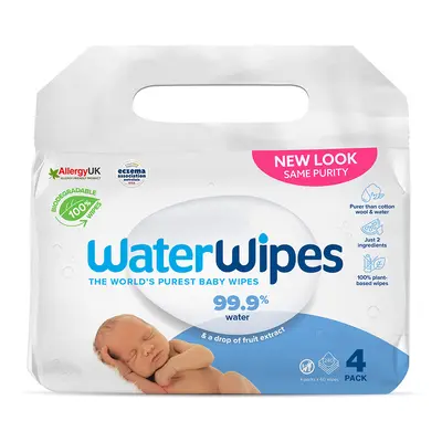 4x WATERWIPES Vlhčené obrousky bez obsahu plastů ks ( ks )