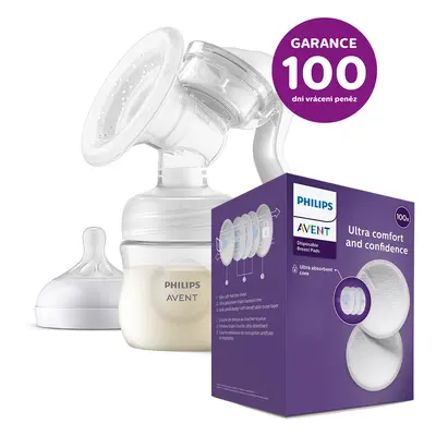 Philips AVENT Odsávačka mateř. mléka manuální + Prsní vložky jednorázové ks