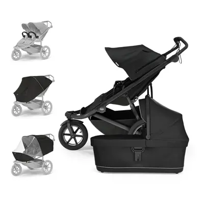 THULE Kočárek sourozenecký Urban Glide Double Black/Black set