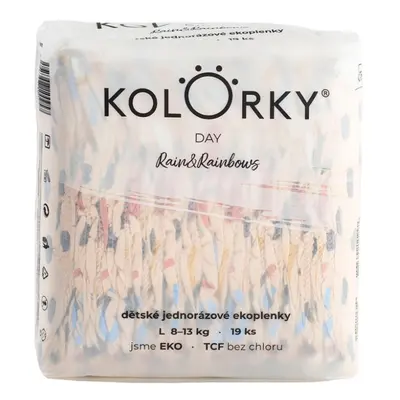 KOLORKY DAY Pleny jednorázové eko, déšť&duhy (8-13 kg) ks