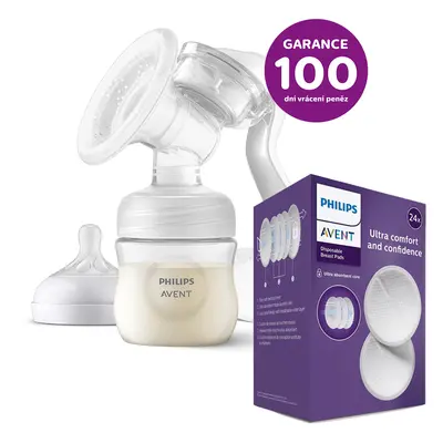 Philips AVENT Odsávačka mateř. mléka manuální + Prsní vložky jednorázové ks