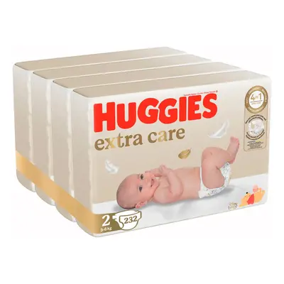 4x HUGGIES® Pleny jednorázové Extra Care (3-6 kg) ks