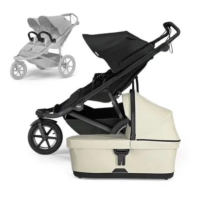 THULE Kočárek sourozenecký Urban Glide Double Black/Soft Beige set