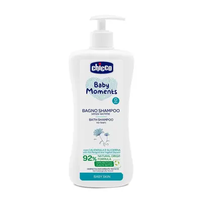 CHICCO Šampon na vlasy a tělo s dávkovačem Baby Moments % přírodních složek ml