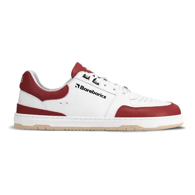 Barefoot tenisky Barebarics Wave - White & Crimson Red red