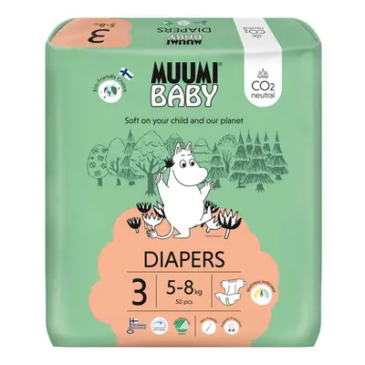 MUUMI Baby Midi 5–8 kg (50 ks), eko pleny