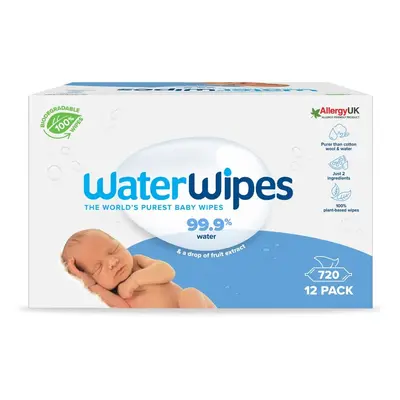 12x WATERWIPES Vlhčené obrúsky bez obsahu plastov ks ( ks )