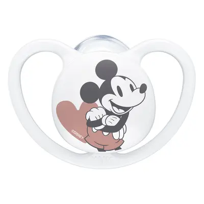 NUK Dudlík Space Disney Mickey v boxu, bílý 6-18m