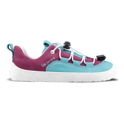 Dětské barefoot tenisky Be Lenka Xplorer - Light Teal & Plum purple