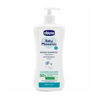 CHICCO Šampon na vlasy a tělo s dávkovačem Baby Moments % přírodních složek ml