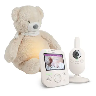 Philips AVENT Chůvička dětská video SCD891/26+NATTOU Uspáváček 4v1 Sleepy Bear Beige 0m+