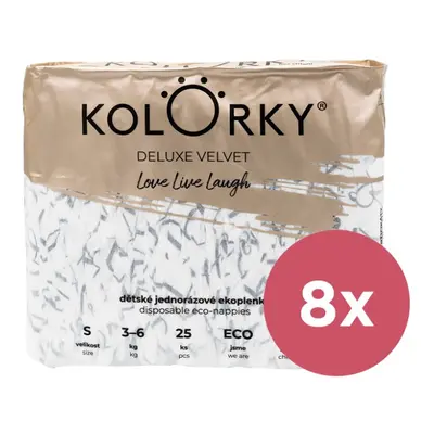 KOLORKY DELUXE VELVET Pleny jednorázové eko se sametovým povrchem (3-6 kg) ks - MĚSÍČNÍ ZÁSOBA