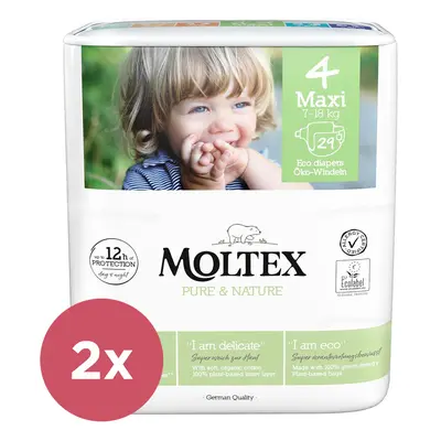 2x MOLTEX Pure&Nature Pleny jednorázové Maxi (7-18 kg) ks