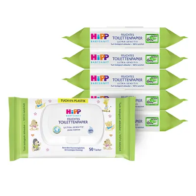 6x HiPP Babysanft Vlhčený toaletní papír ULTRA SENSITIVE, ks