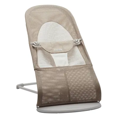 BABYBJÖRN Lehátko Balance Soft Grey Beige/White mesh, světle šedá konstrukce