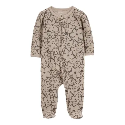 CARTER'S Overal na zip Sleep&Play Khaki Floral holka NB