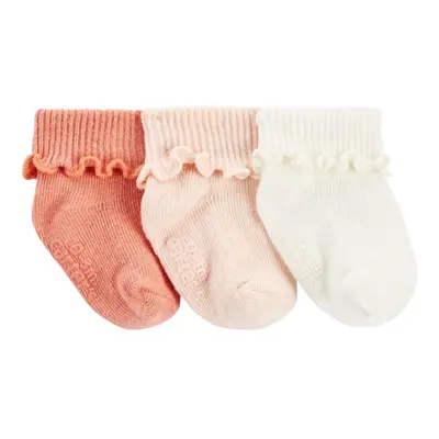 CARTER'S Ponožky Pink Ribbed holka LBB ks 12-24m