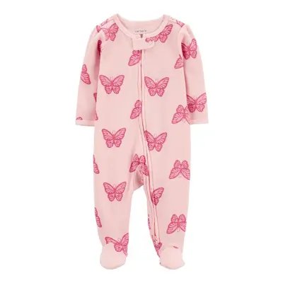 CARTER'S Overal na zip Sleep&Play Pink Butterfly holka 9m/vel.