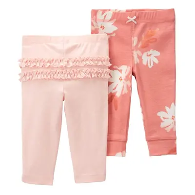 CARTER'S Tepláky/legíny Pink Floral holka 2ks 3m/vel.