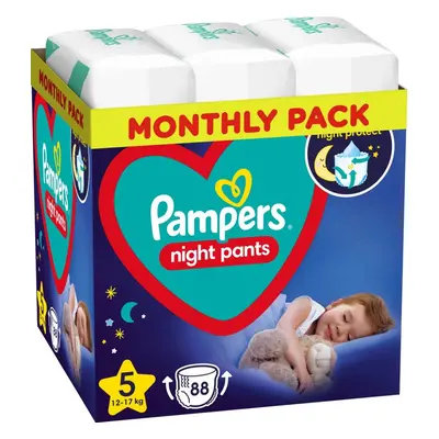 PAMPERS Night Pants Kalhotky plenkové jednorázové (12-17 kg) ks - MĚSÍČNÍ ZÁSOBA