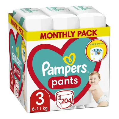 PAMPERS Pants Kalhotky plenkové jednorázové (6-11 kg) ks - MĚSÍČNÍ ZÁSOBA