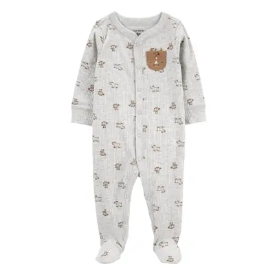 CARTER'S Overal na druky Sleep&Play Gray Animal kluk 6m/vel.