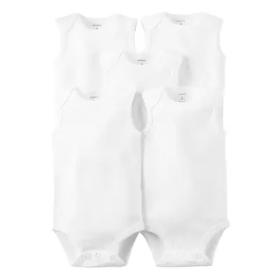 CARTER'S Body bez rukávů White neutral 5ks 6m/vel.