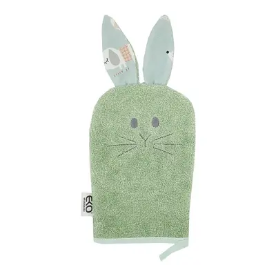 EKO Žínka bavlněná s oušky Bunny Olive green 20x15 cm