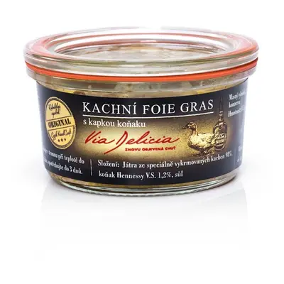 Via Delicia Kachní foie gras s kapkou koňaku 115 g