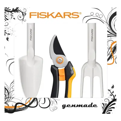 Zahradní sada Fiskars Solid, bílá